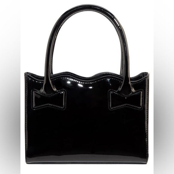 Mach & Mach Harper Bow Patent Leather Handbag - Picture 1 of 1